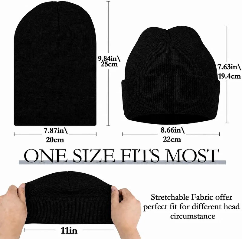 Bulk cuffed beanies, 48-pack · Black, view 2
