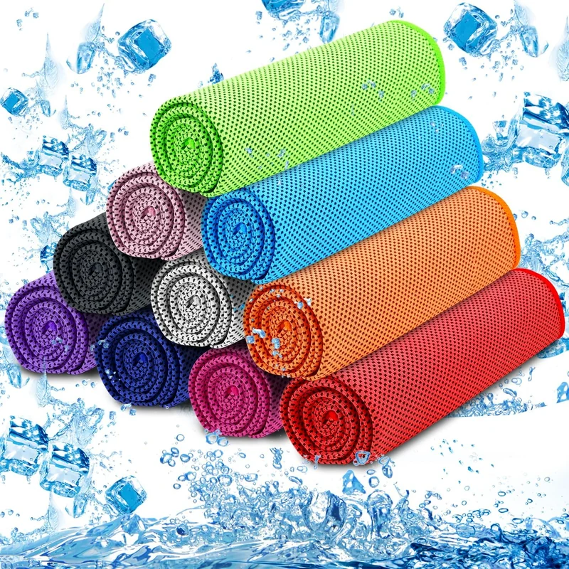 Microfiber cooling towels, 10-pack · Multicolor, view 1